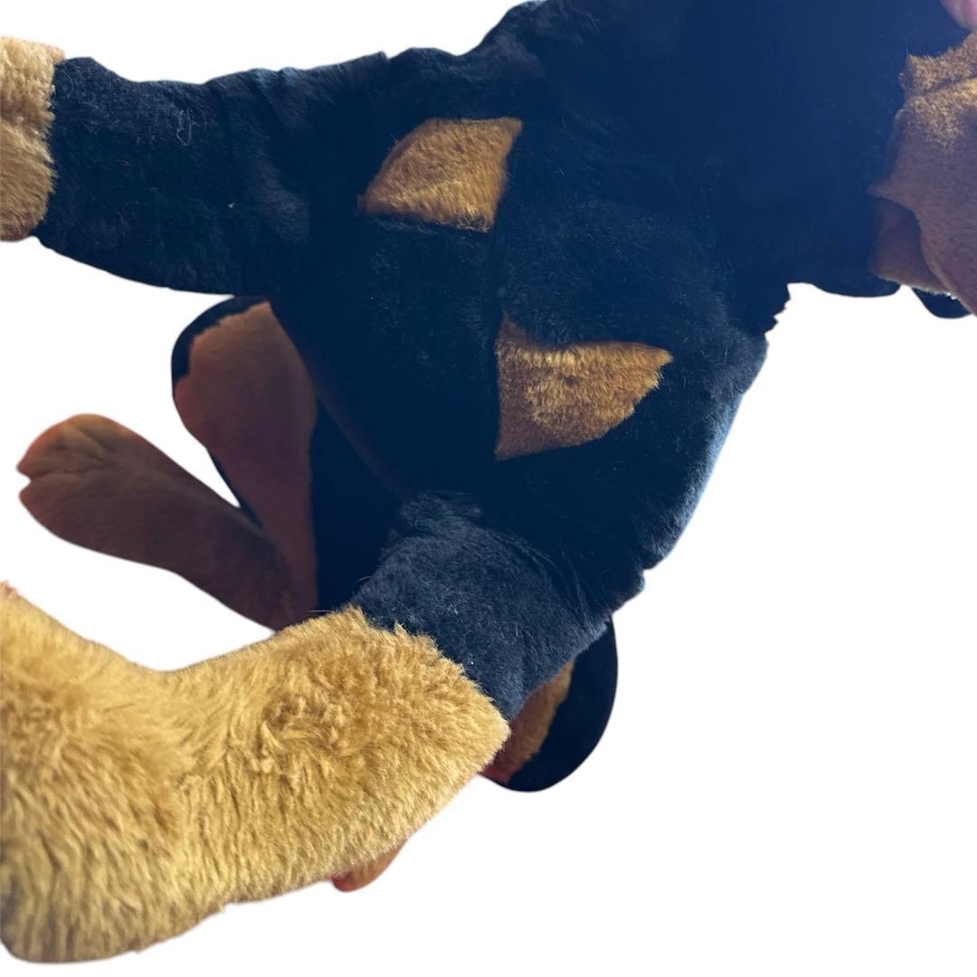 ⭐︎希少　大きな番犬　ぬいぐるみ　ドーベルマン？ロットワイラー？　寝そべり