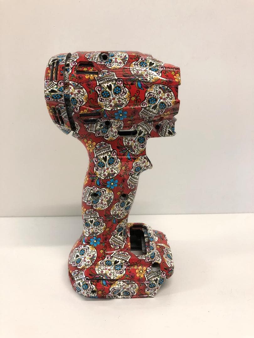 マキタ　インパクトドライバー　TD172　カスタム外装　シュガースカル・赤柄