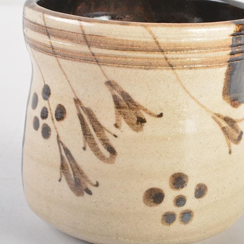 茶道具　黒織部　茶器　在銘　共箱　V　6330