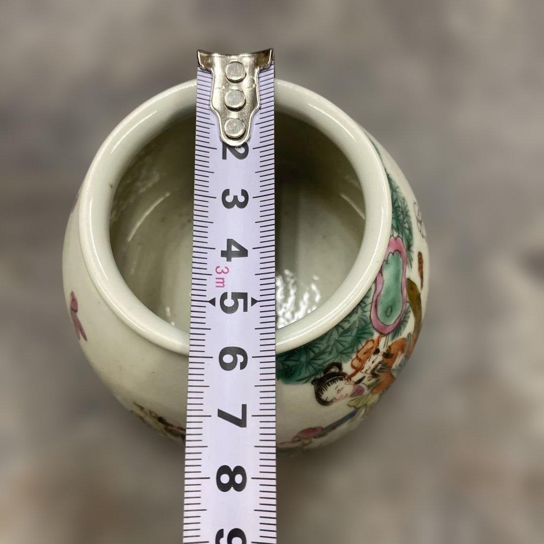 大清同治年製　粉彩人物図　骨董品　時代物