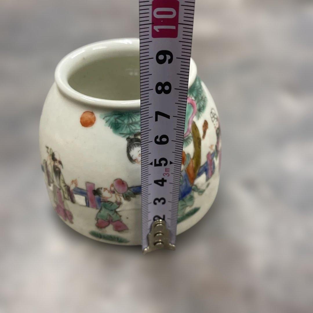 大清同治年製　粉彩人物図　骨董品　時代物