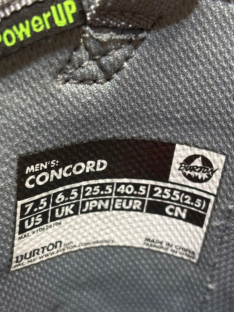 2回着用 25.5cm BURTON CONCORD スノーボード レースブーツ