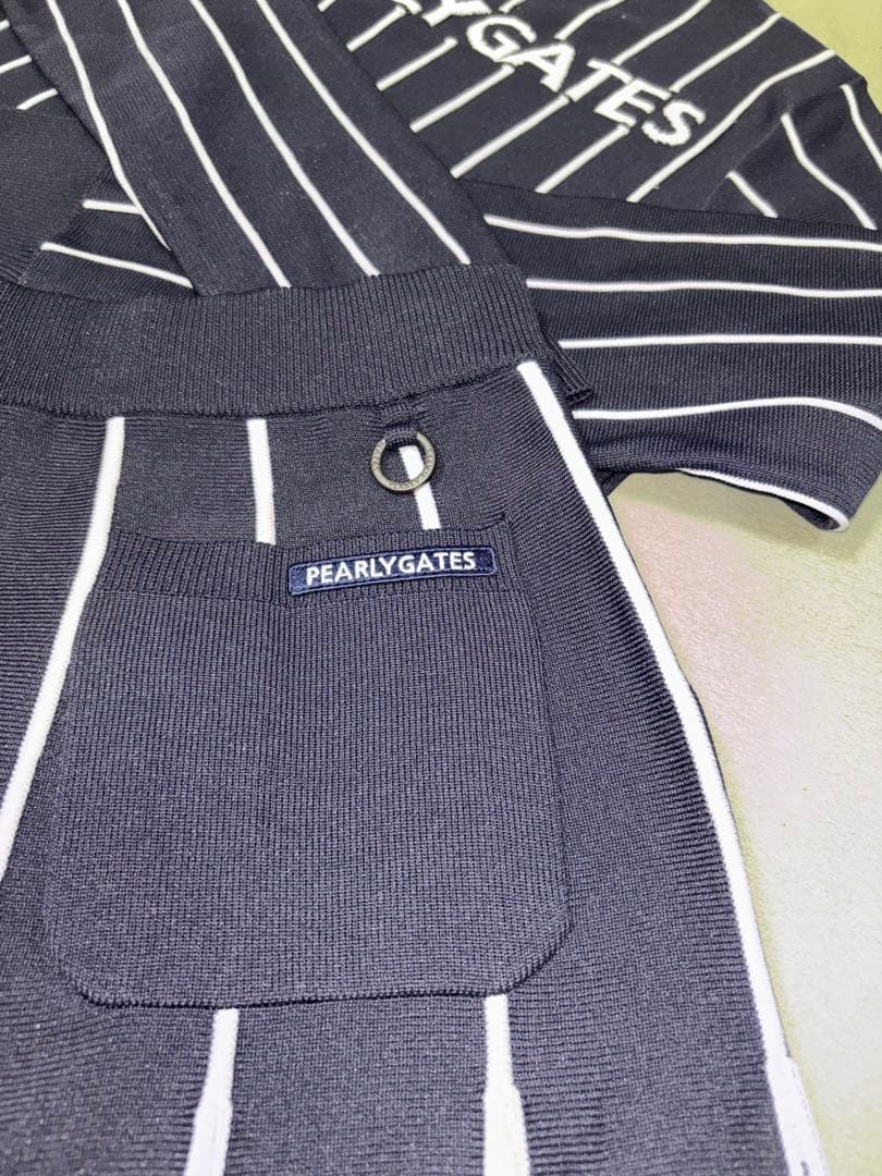 （梵）パーリーゲイツ、ストライプ柄シリーズ、セットアップ、サイズ1