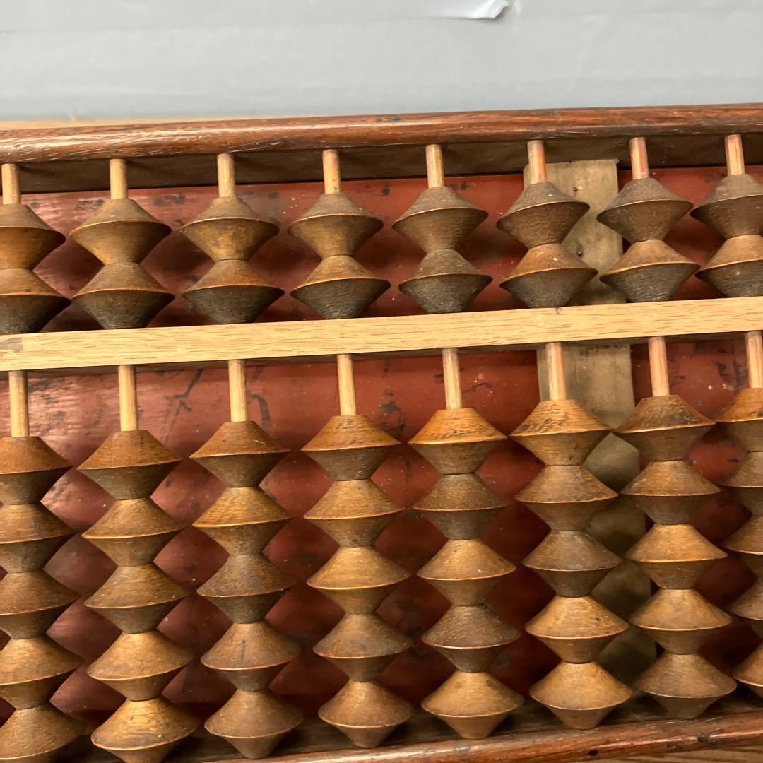 A-壁 希少 特大 二五珠 そろばん 関流算術十五呂盤箱 骨董 アンティーク