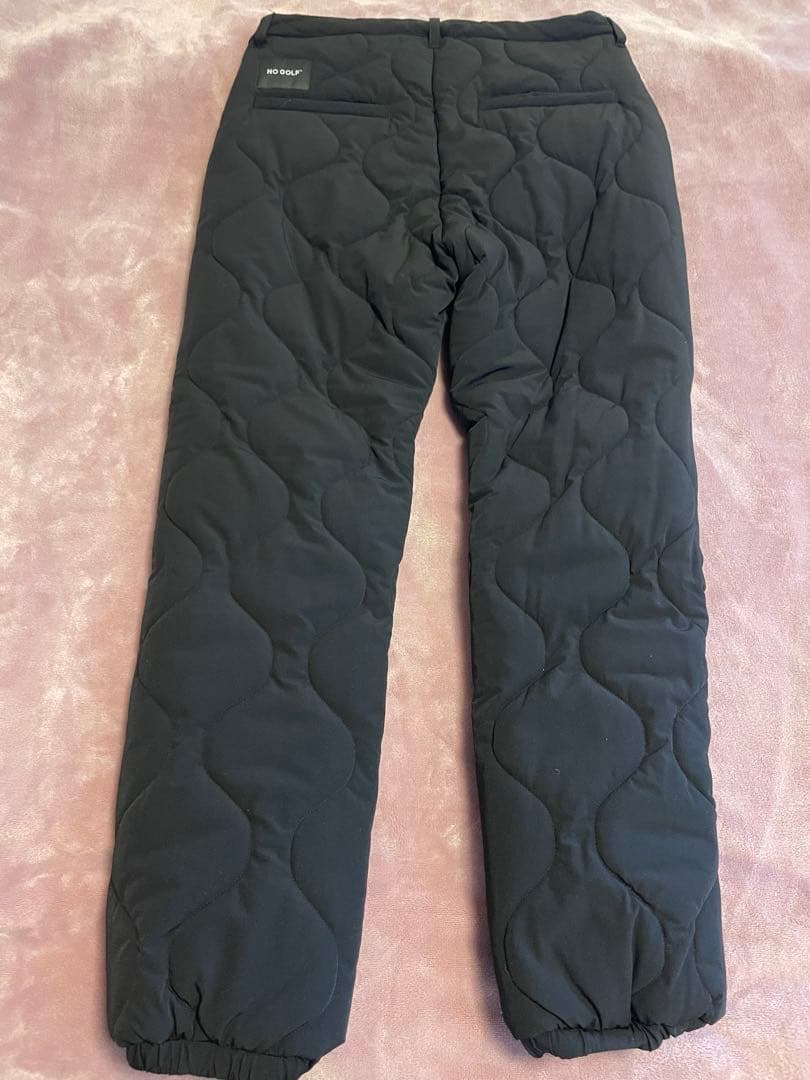 NO GOLF クラブハウス　キルティングダウンパンツ ブラック