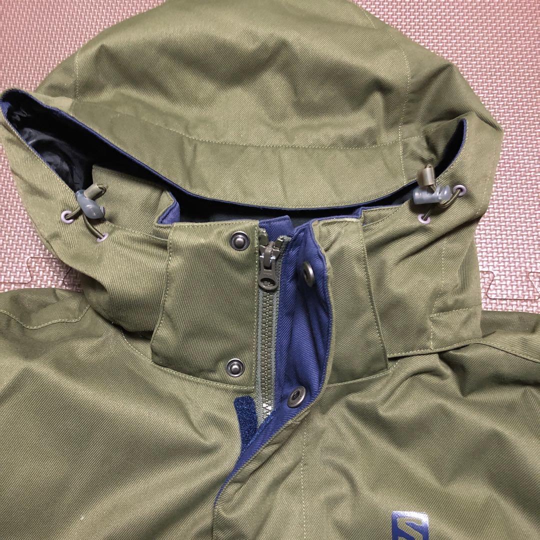 salomon スノーウェア M スキー オリーブ ネイビー メンズ