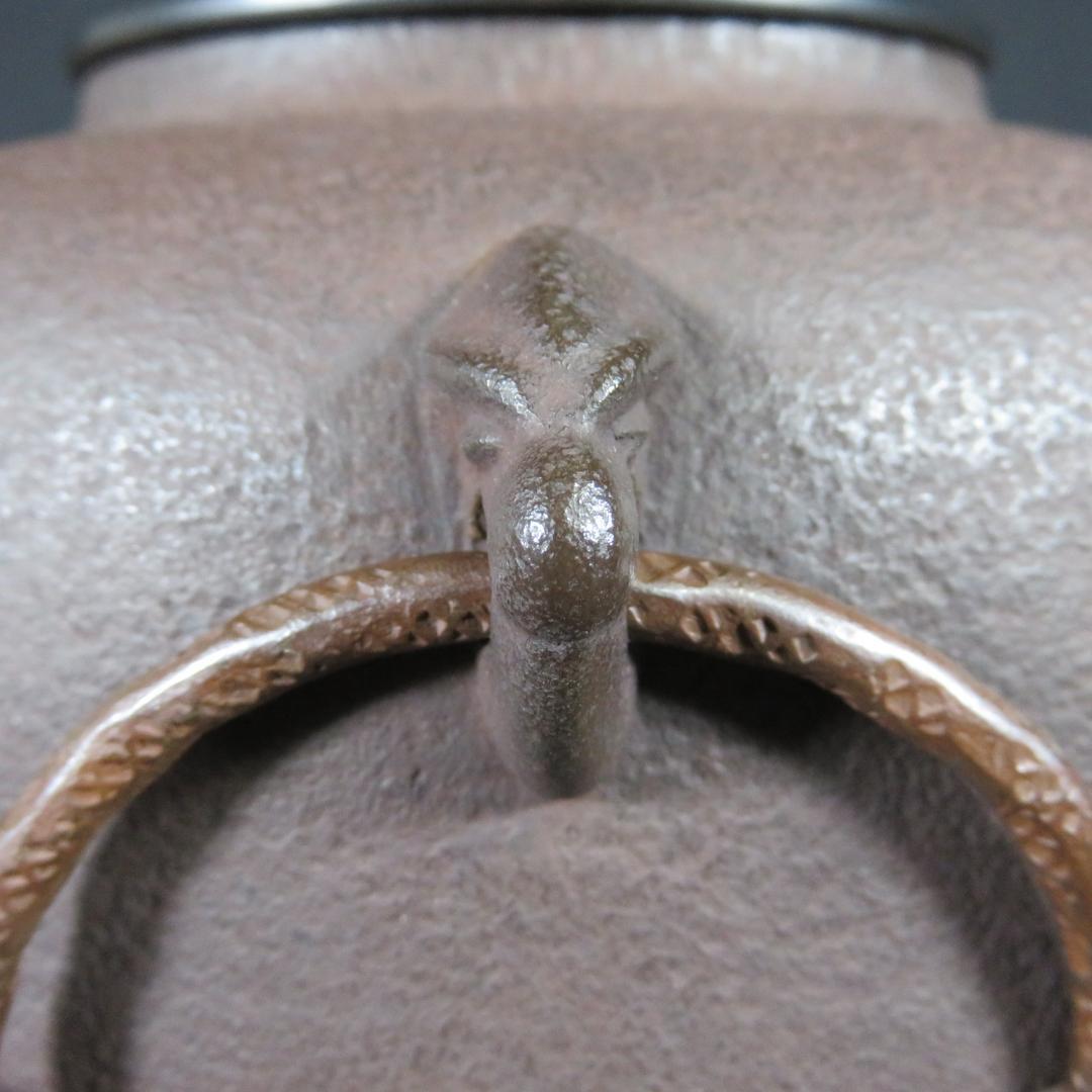 唐銅切合鬼面風炉 風炉 平丸釜添 黒瀬宗康 畠春斎 前瓦 底瓦 茶道具