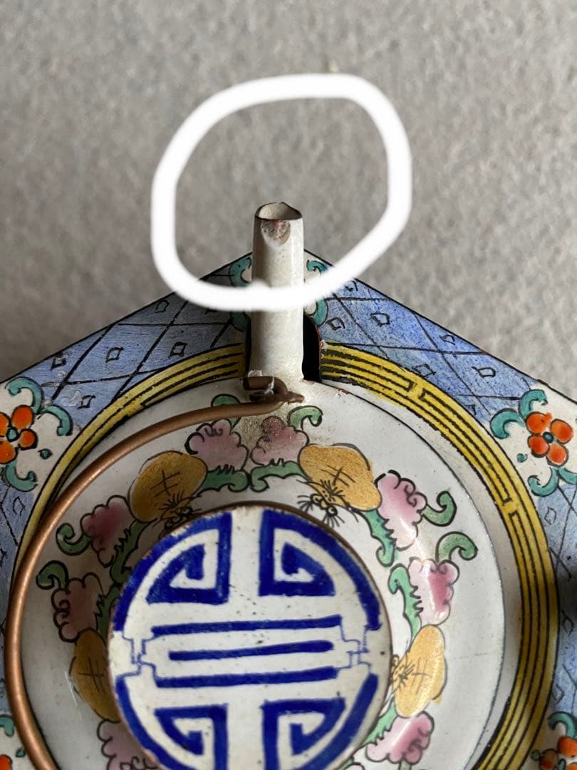 【中国・大明宣徳】美人画／六角酒器・ちろり