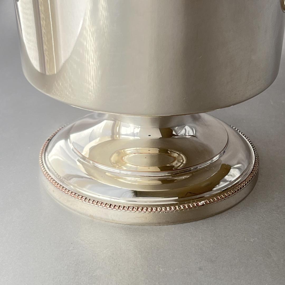 【英国】ライオンのアイスペール / トング【シルバープレート】