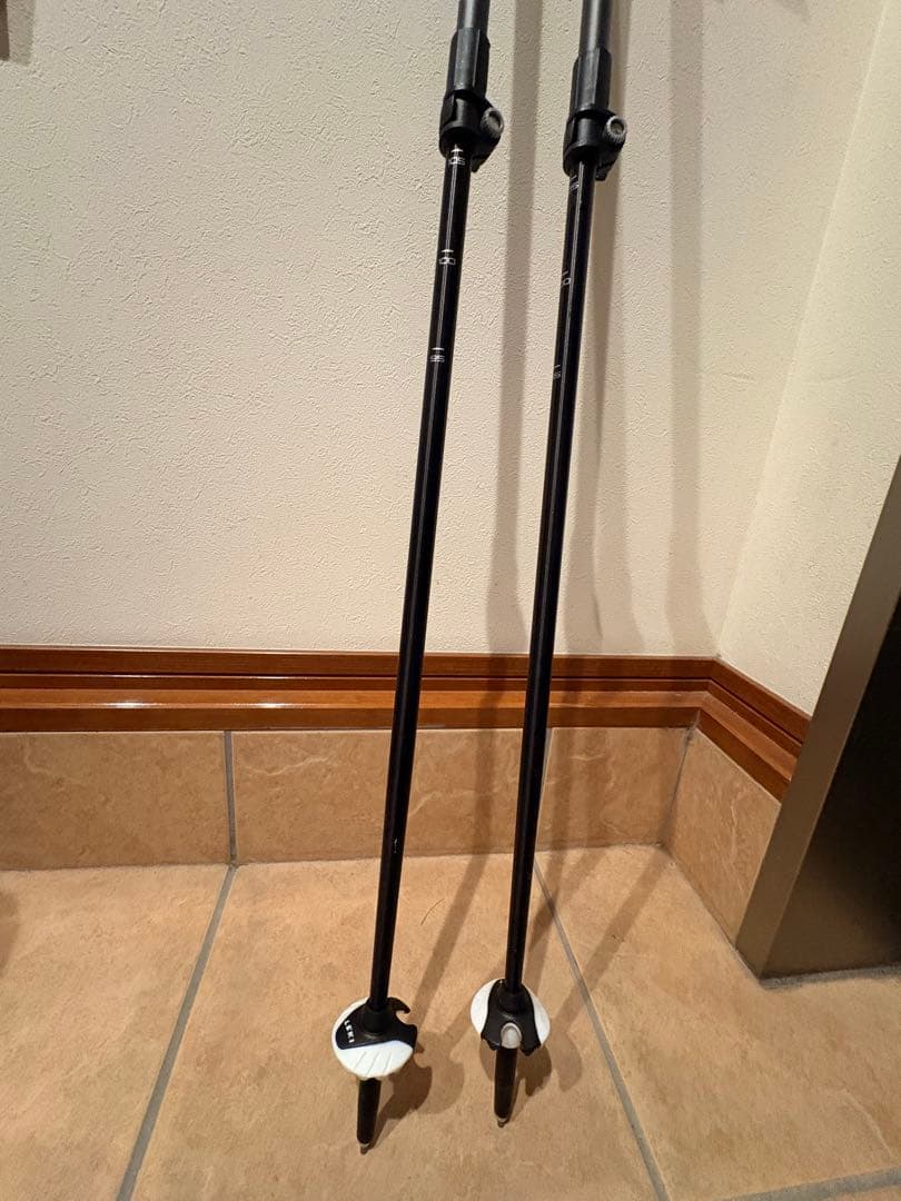 LEKI スキー伸縮ストック 黒 白