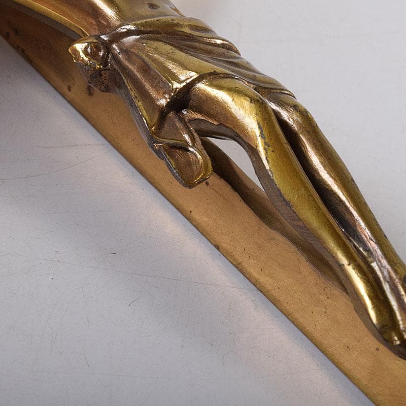 西ドイツ　銅製　キリスト磔刑像　クロス　十字架　C　7763