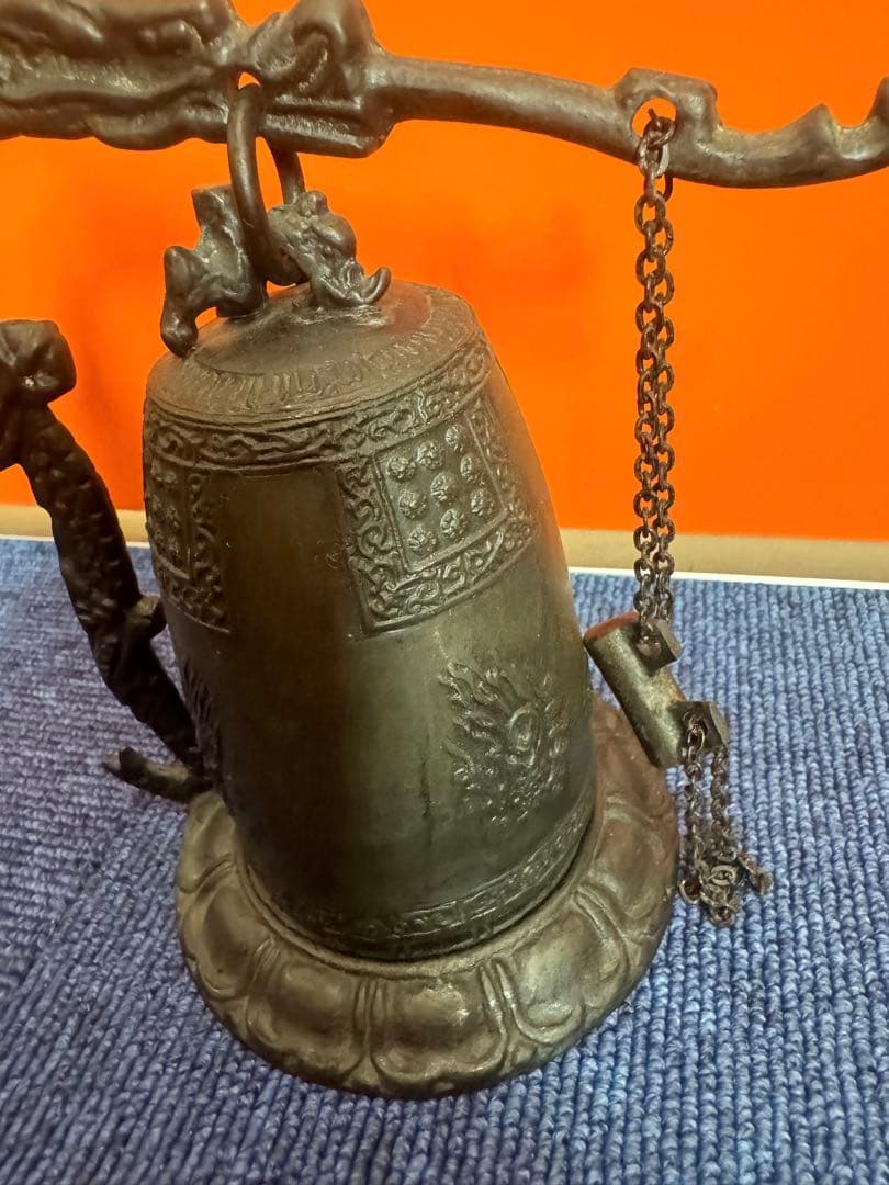 1820  伝統工芸　銅器　龍文　吊り鐘
