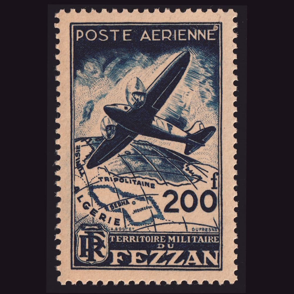 航空切手（フェザーン・ガダーミス軍事地域 1948年）