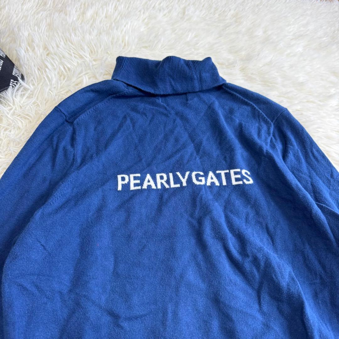 【パーリーゲイツ】美品 タートルネック カシミヤタッチ 1サイズ レディース