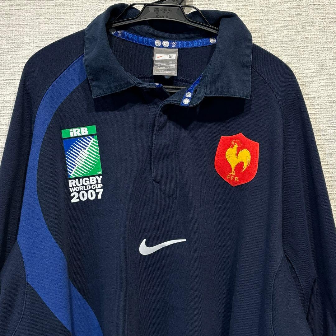 NIKE ナイキ ラグビー フランス代表 ユニフォーム ラガーシャツ XLサイズ