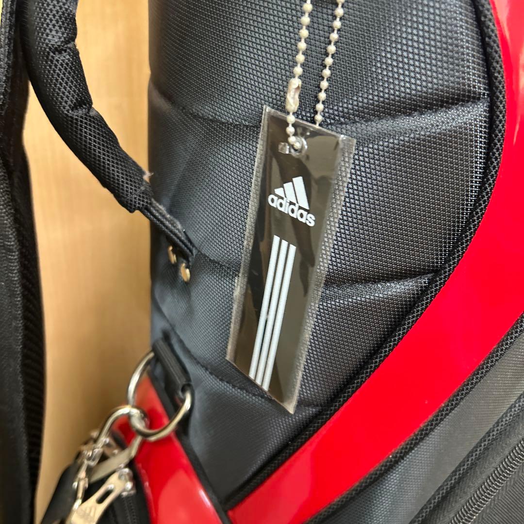 専用adidas ゴルフバッグ キャディバッグ　ブラック/レッド