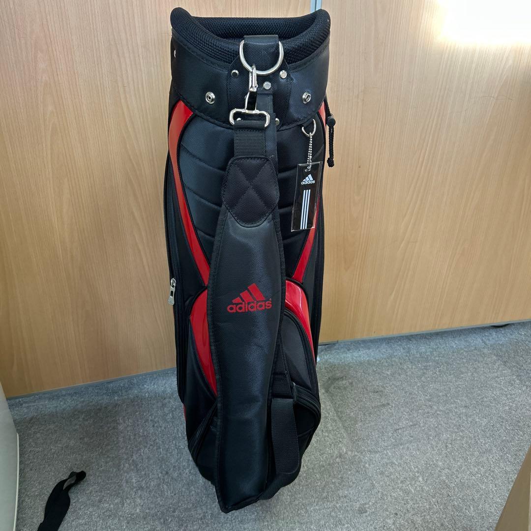 専用adidas ゴルフバッグ キャディバッグ　ブラック/レッド