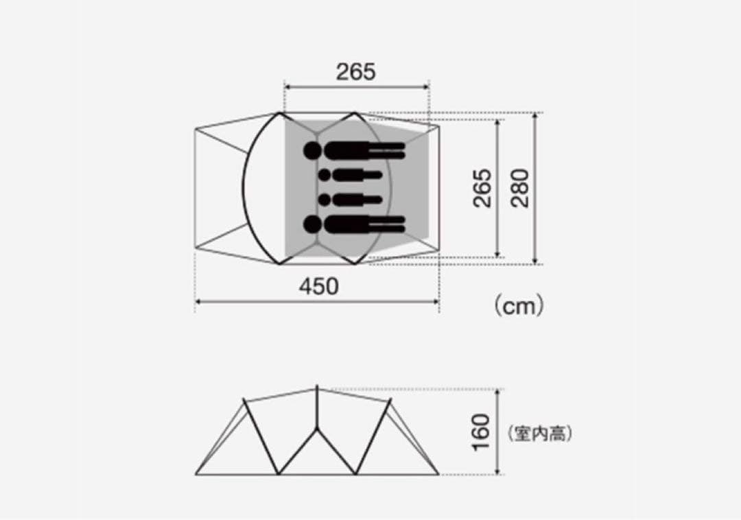 【マットシートセット付き】 Peak ランドネストドームM
