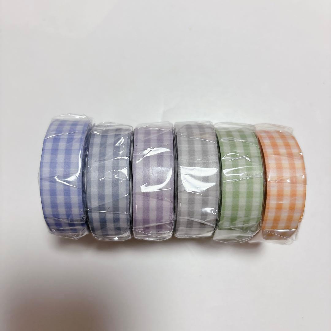 ③【バラ売り可】パピアプラッツ さん マスキングテープ チェック No.2