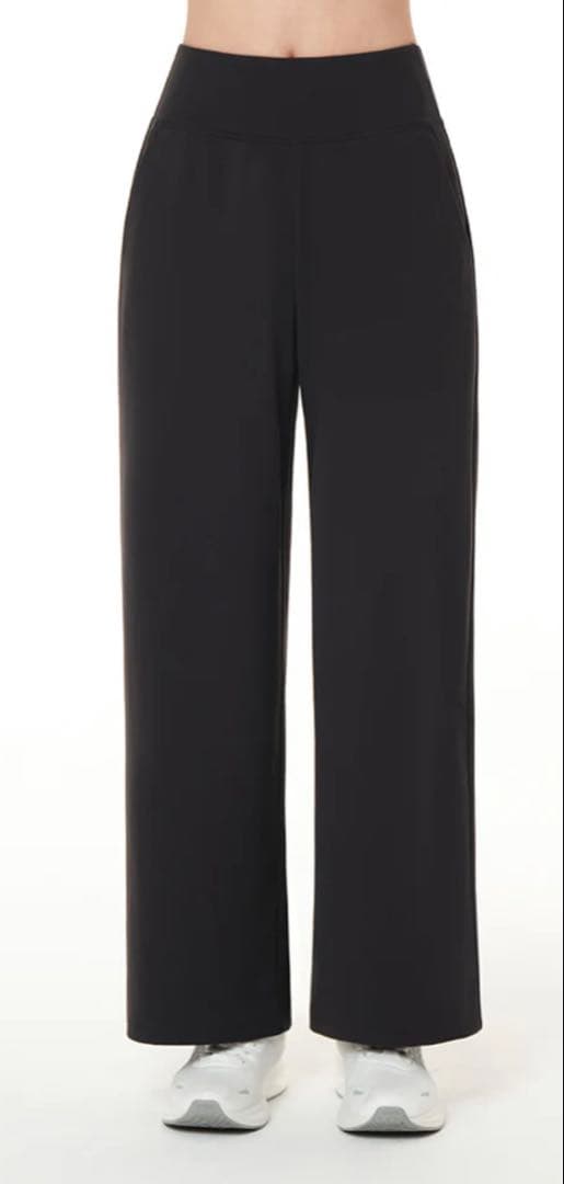 アンダールandar Airywin 裏起毛マキシワイドレギンス ブラックL