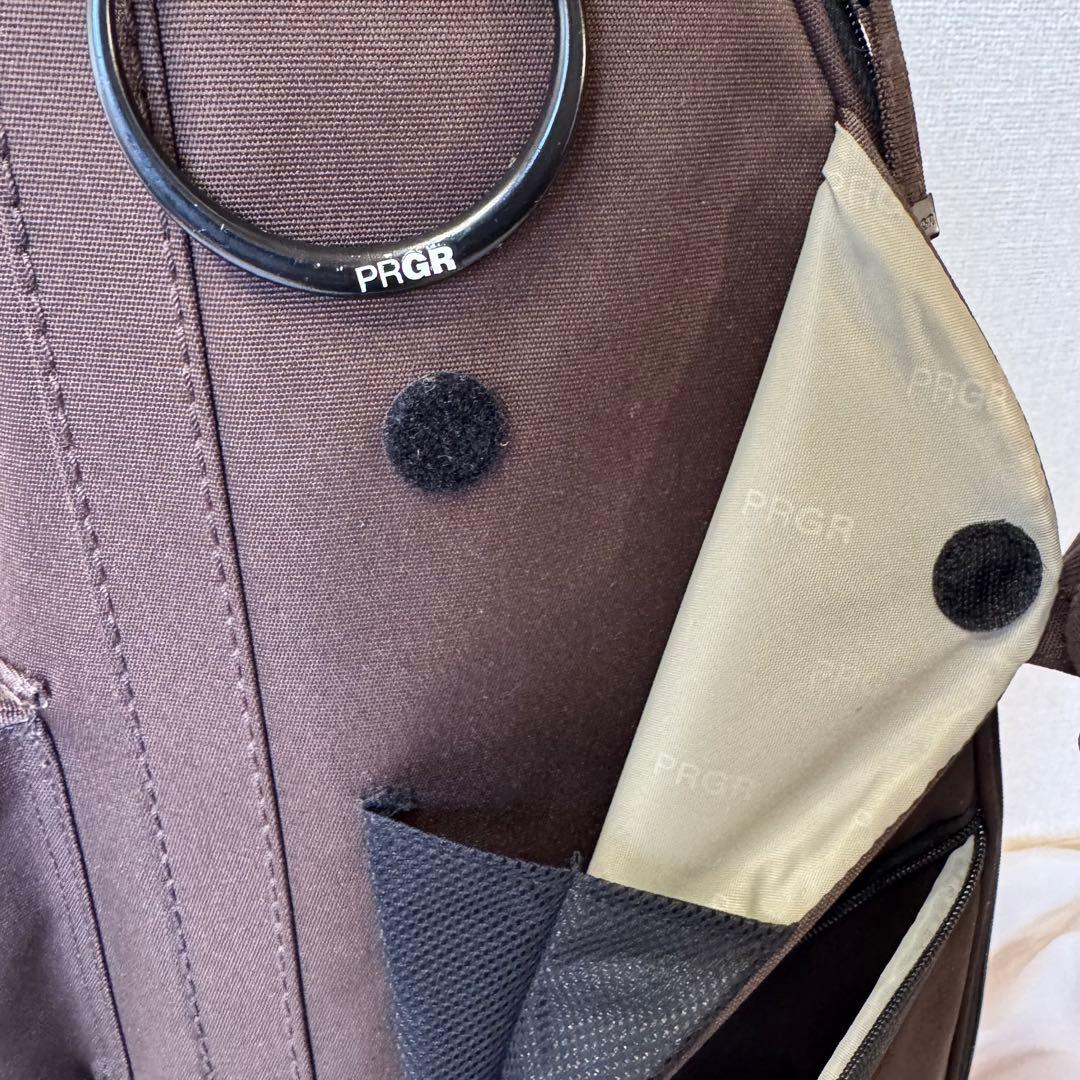 【美品】 PRGR PCB-102 キャディバッグ ブラウン ヘッドカバー付き