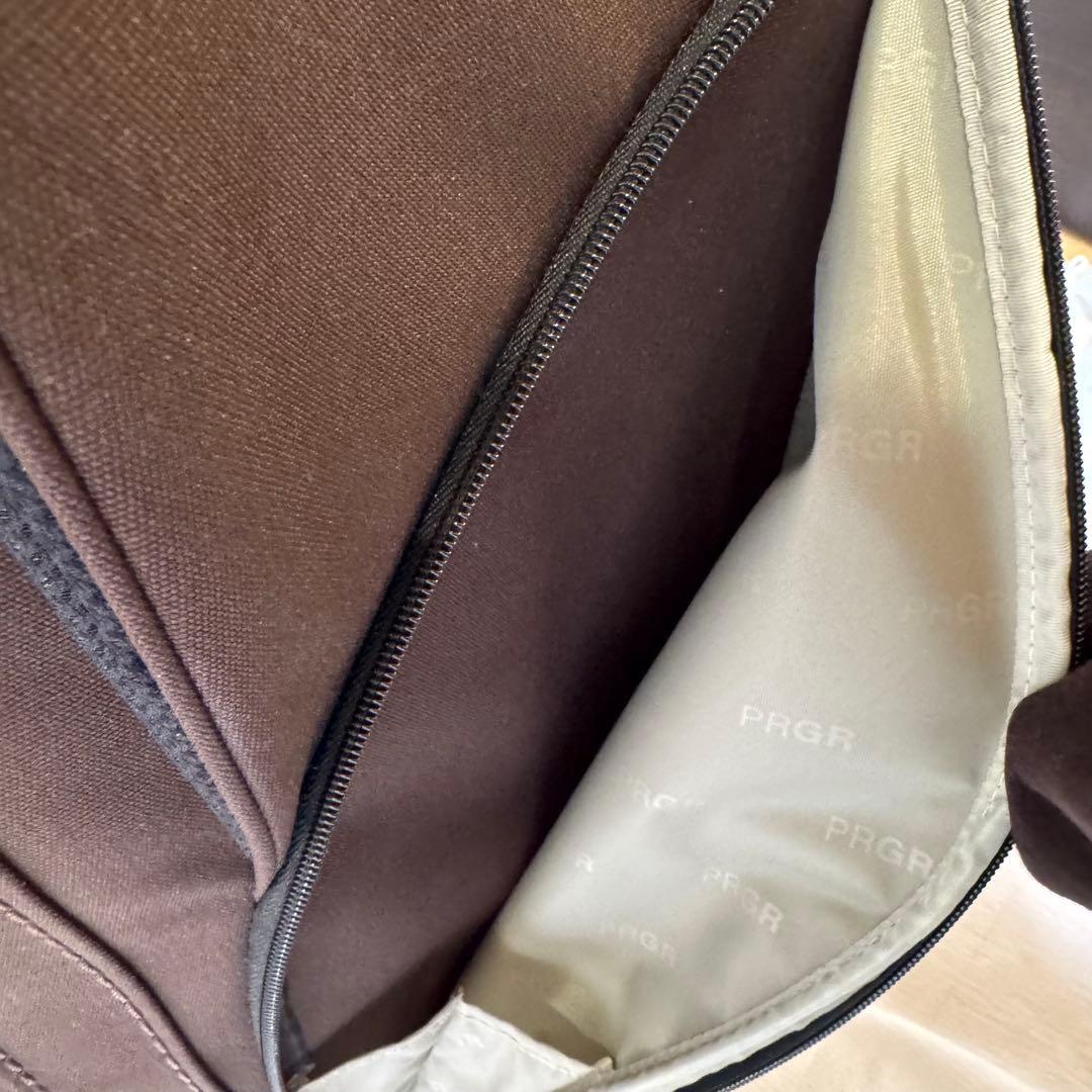 【美品】 PRGR PCB-102 キャディバッグ ブラウン ヘッドカバー付き