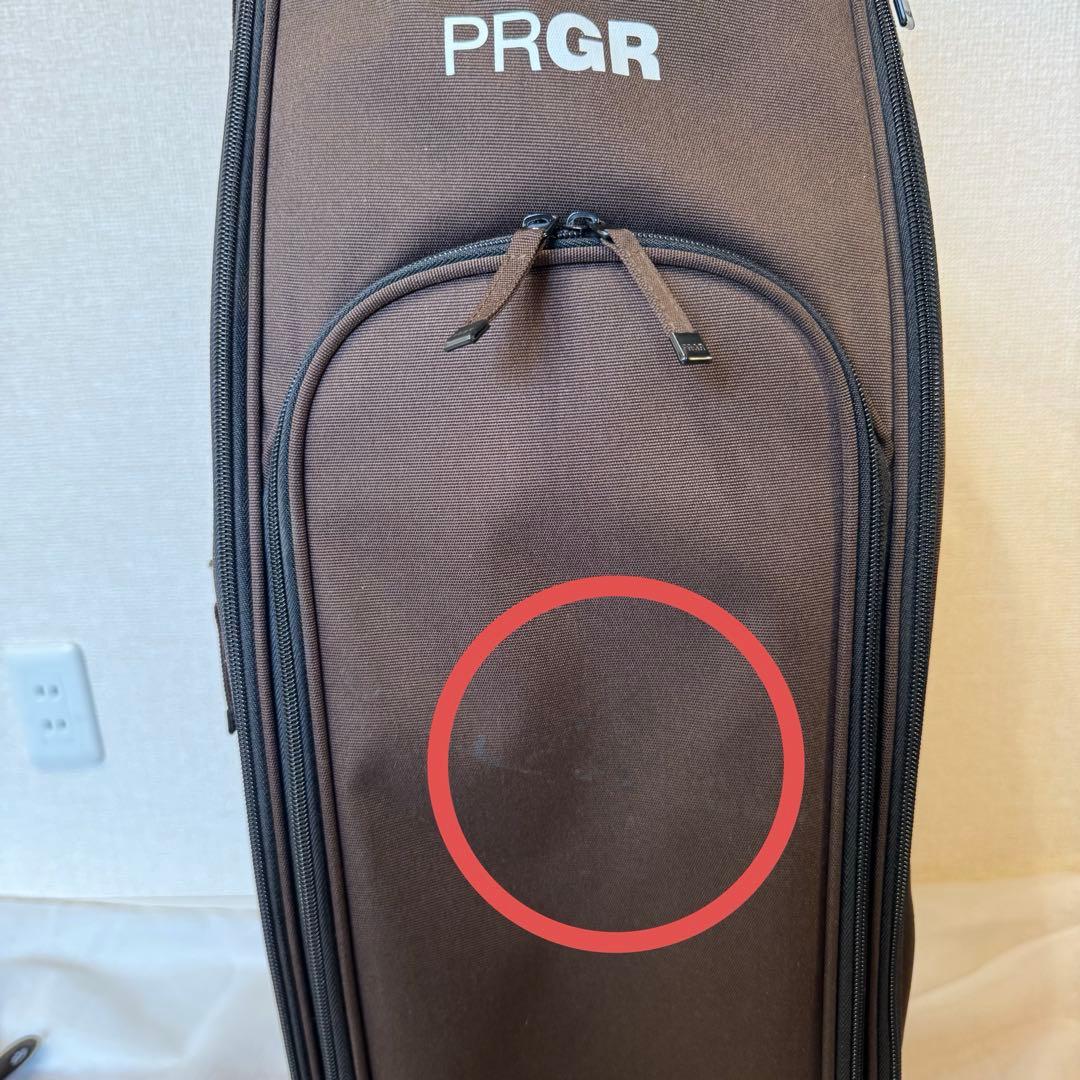 【美品】 PRGR PCB-102 キャディバッグ ブラウン ヘッドカバー付き