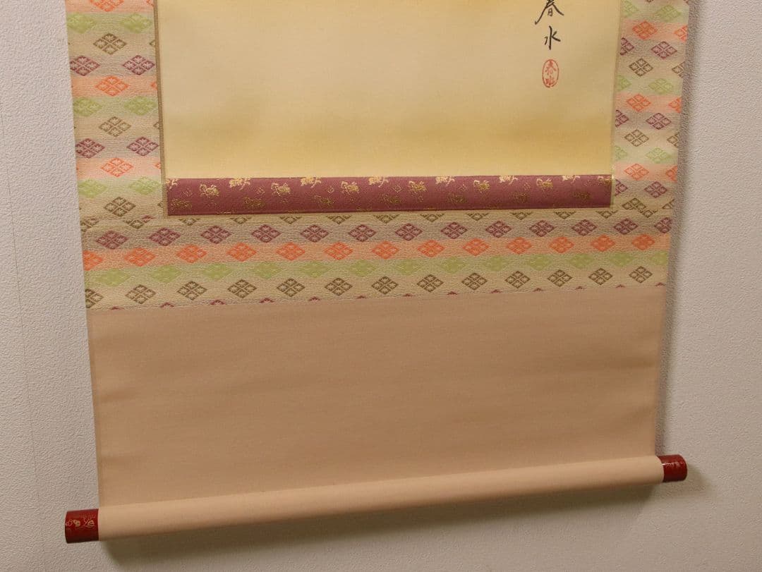 【模写】宮永春水「御雛」絹本 掛軸 日本画 金彩 彩色 共箱 桃節句 M754