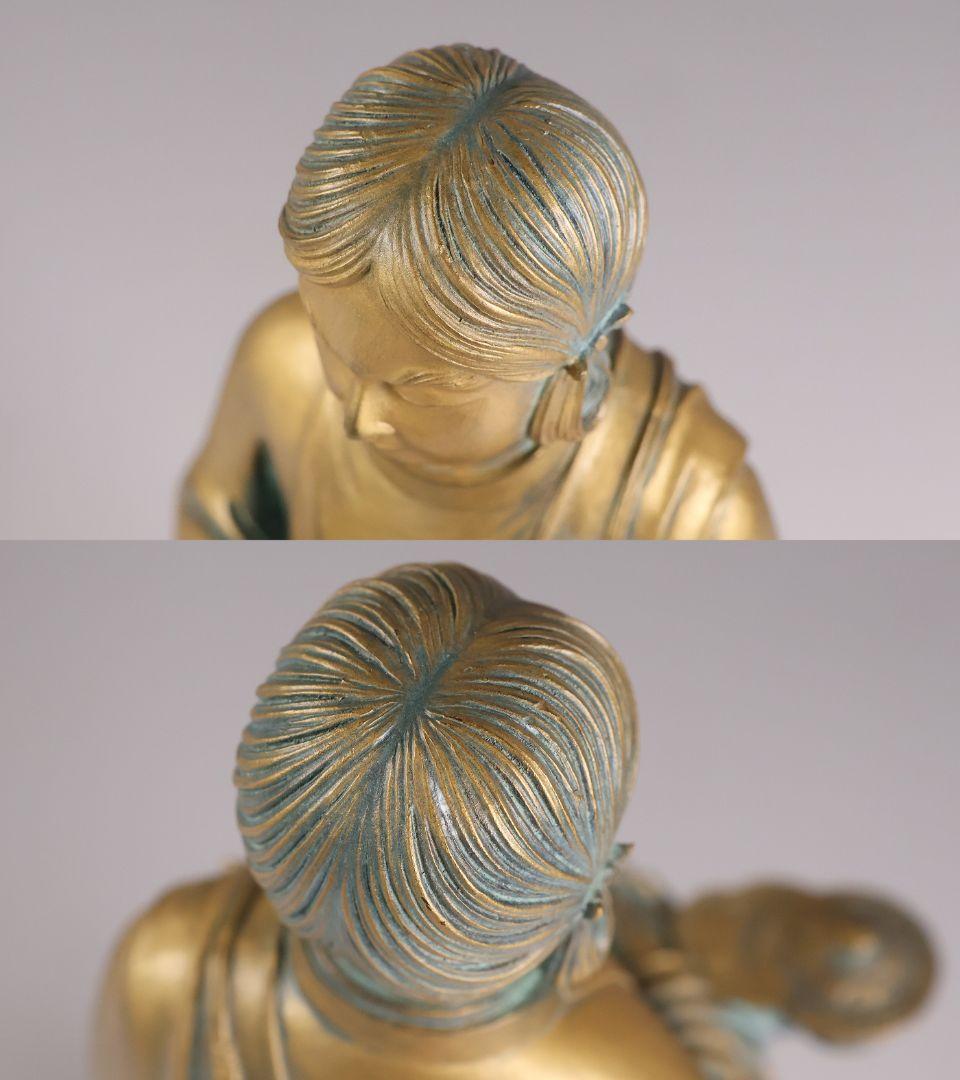 高村光雲 原型 聖徳太子御考養之像 高村規・識箱 銅像 ブロンズ【MA943】