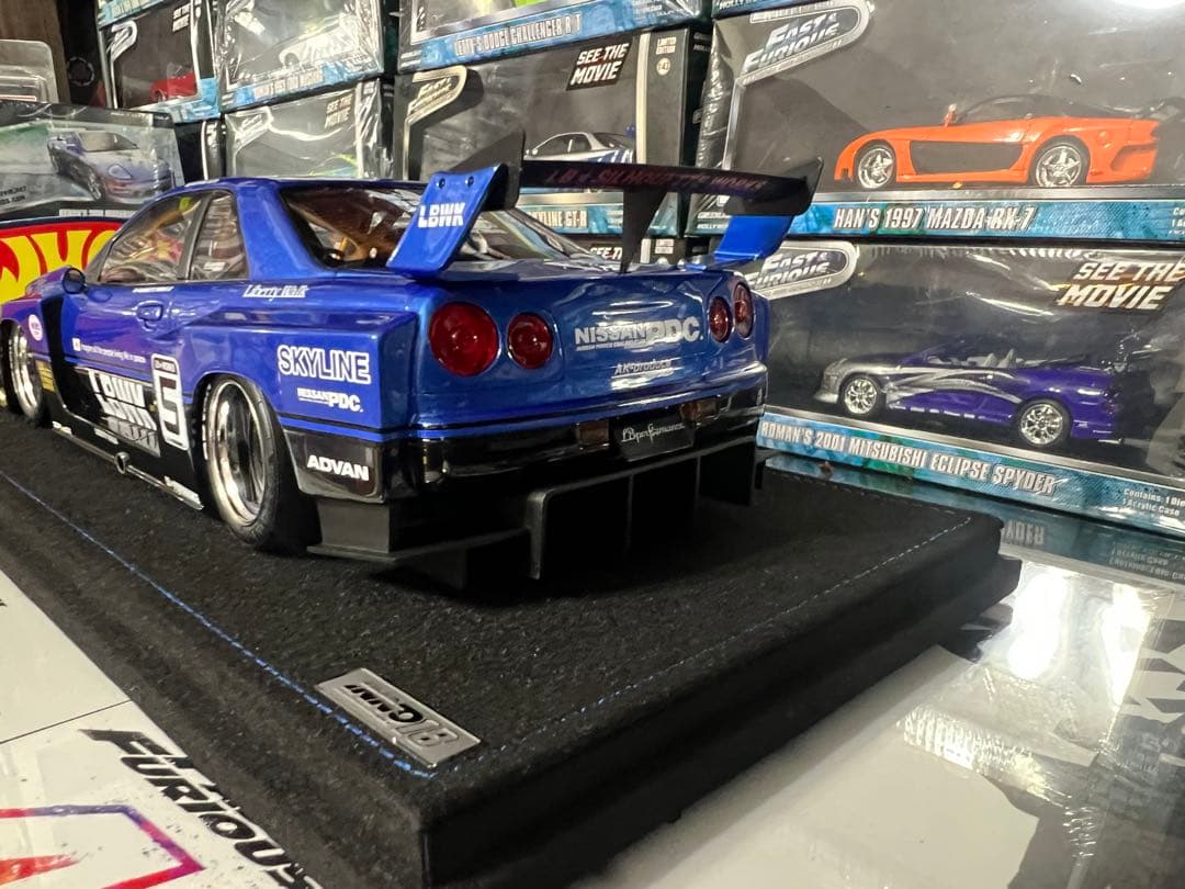 ミニカー INNO 18 SKYLINE LBWK ER34 BLUE