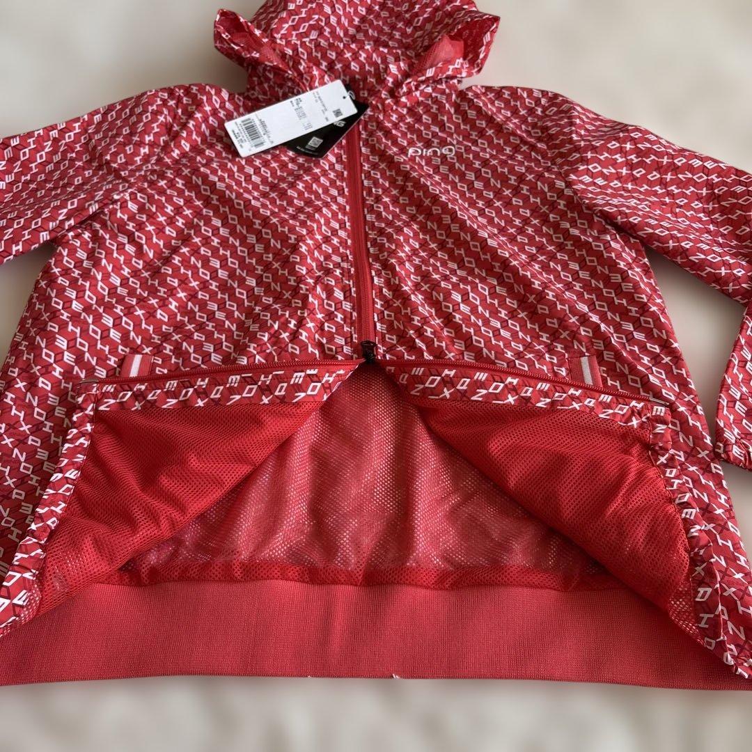 新品　ピン　ping フルジップ　撥水 ブルゾン　赤　サイズLL 送料込み