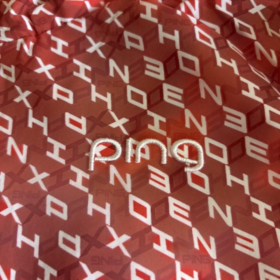 新品　ピン　ping フルジップ　撥水 ブルゾン　赤　サイズLL 送料込み
