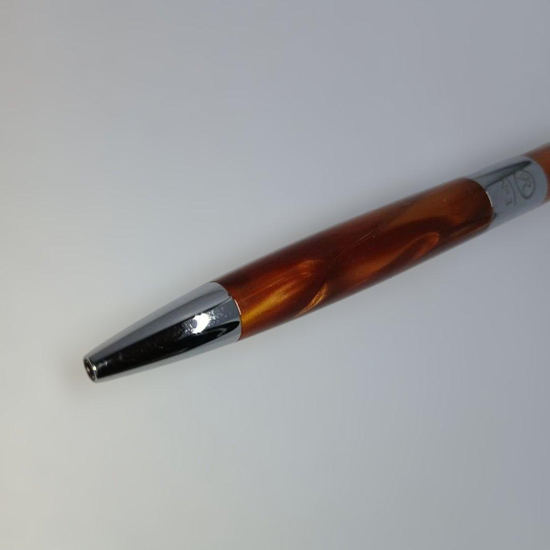 ROMEO No3 イタリアンアンバーボールペン 細軸専用ケース付き