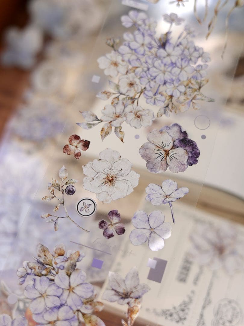 ⭐️SALE⭐️小白家文创《蓝雪花》海外マスキングテープ　マステ 【1482】