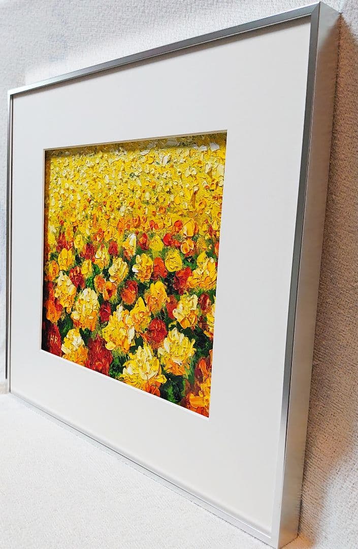 油絵 絵画【黄色い花畑】