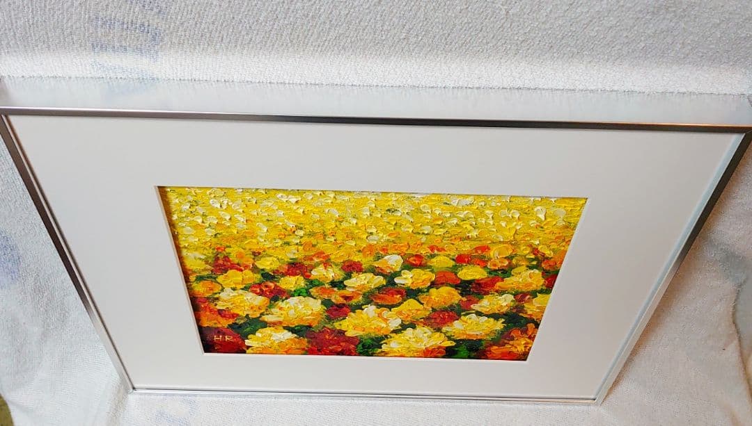 油絵 絵画【黄色い花畑】