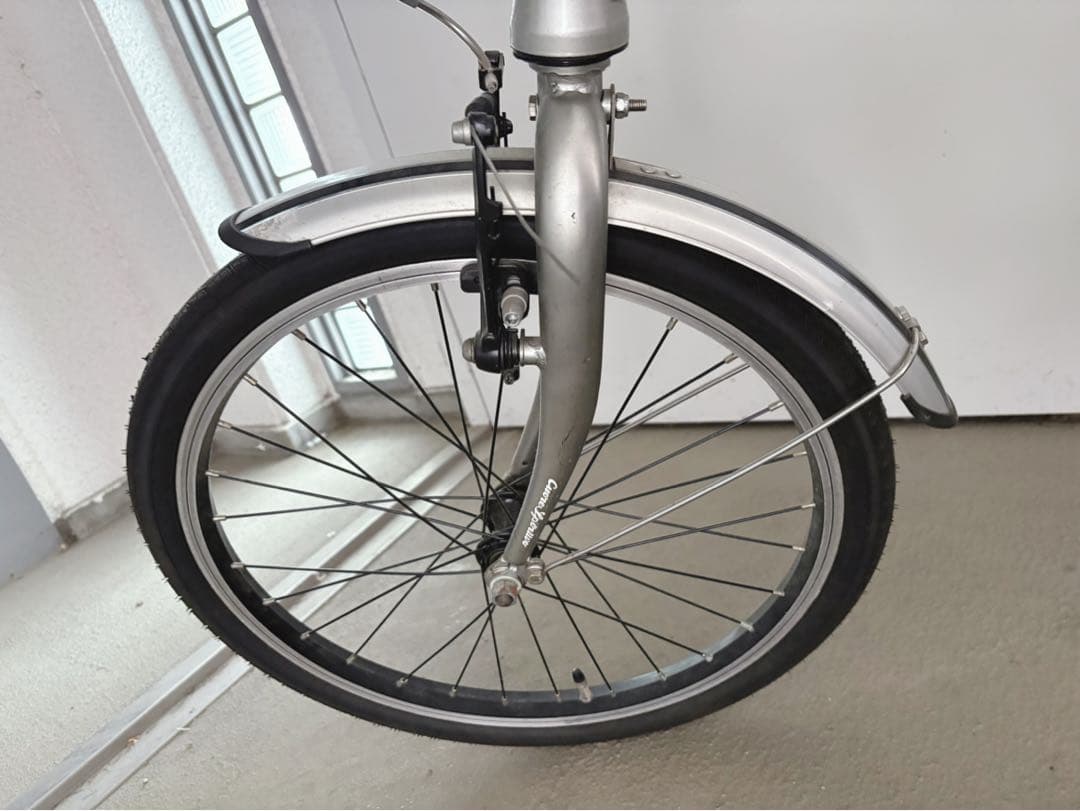 【受け取り限定】 MINI 折りたたみ自転車 シルバー