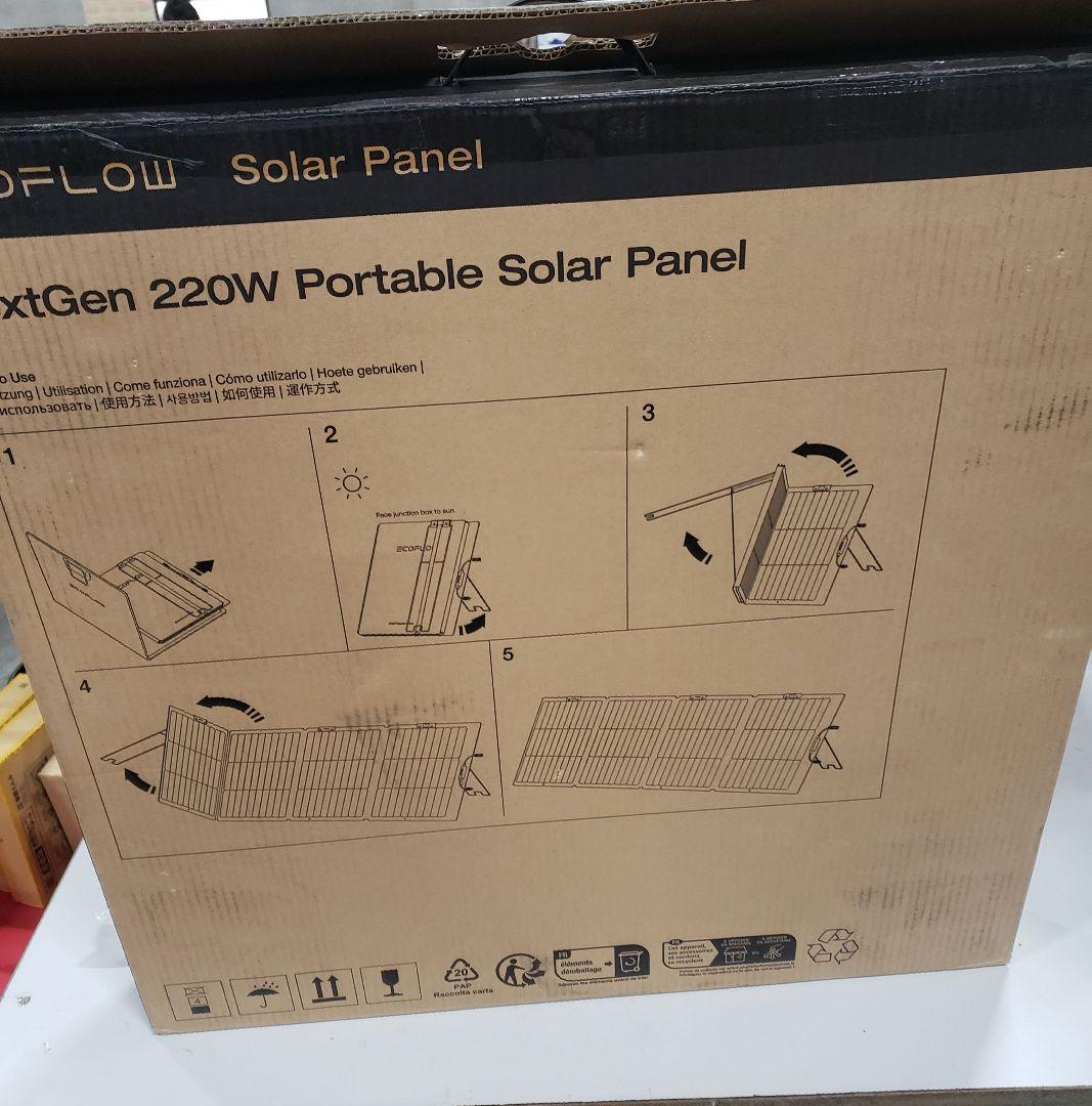 EcoFlow 220W片面ソーラーパネルGen2 ソーラーチャージャー