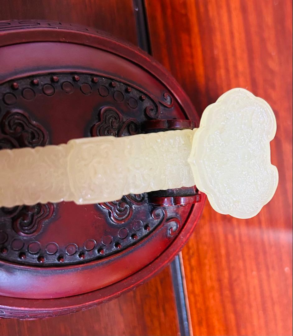 清時代　骨董品 朱肉　玉如意