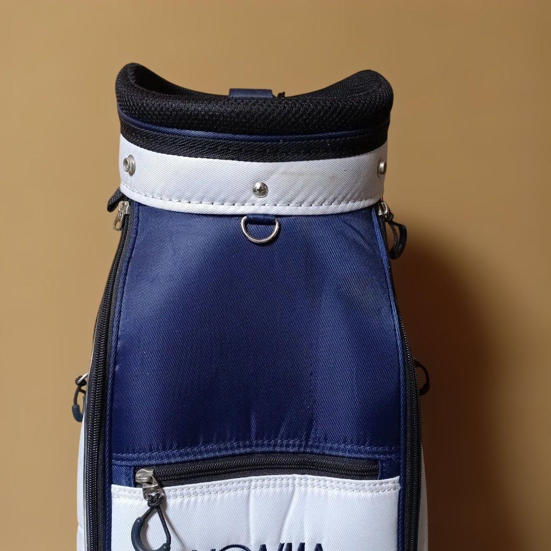 美品 軽量HONMA キャディバッグ ホワイト・ネイビー