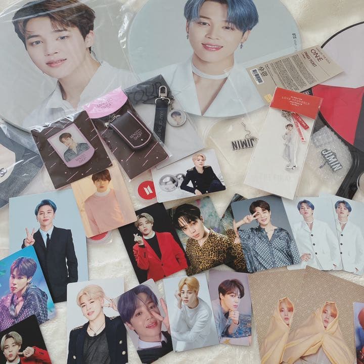 連休値下げ！　BTS うちわ トレカ グッズ ジミン 公式 まとめて