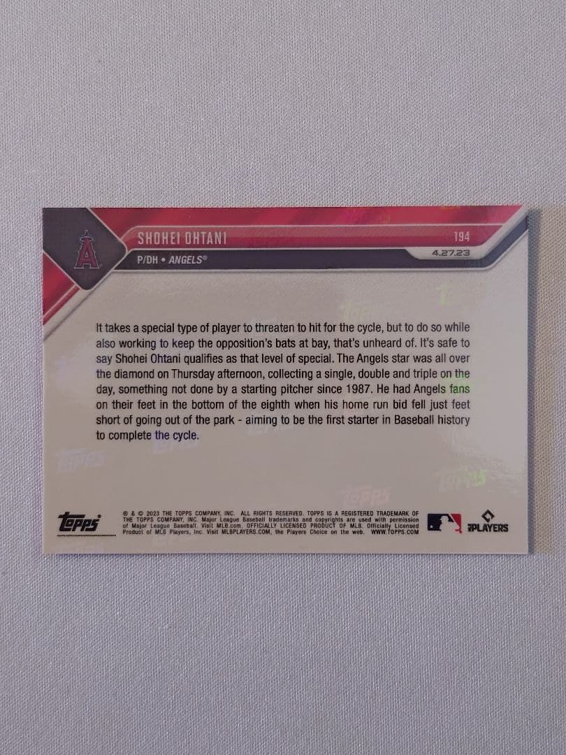 topps now 大谷翔平 エンゼルス 日本ハム 侍ジャパン #194 16