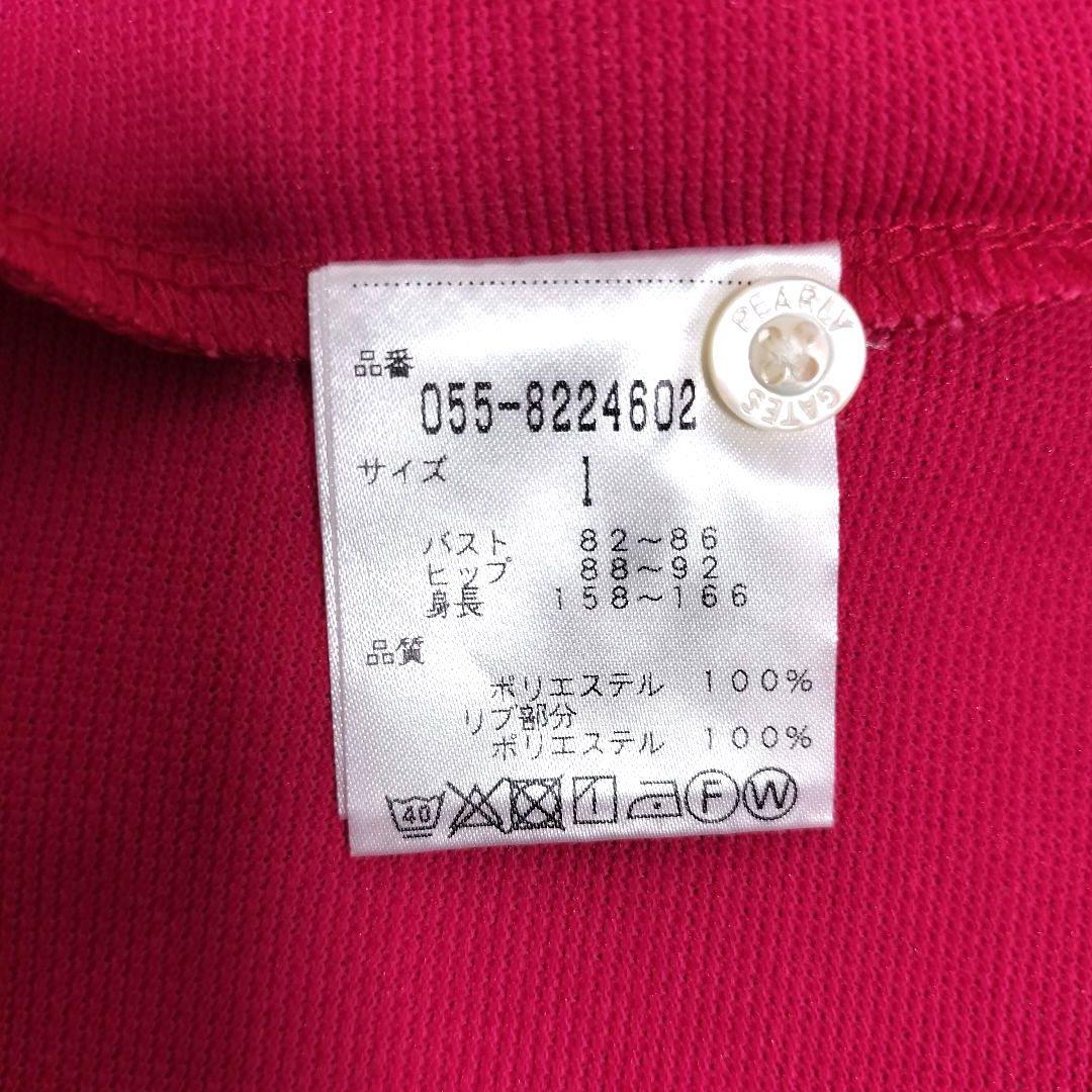 パーリーゲイツ　ノースリーブ　レディース　ピンク　ゴルフ　ワンピース ワッペン