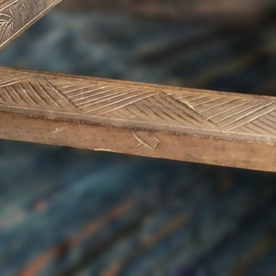 アンティーク軽井沢彫り　櫻　花台　収納　家具