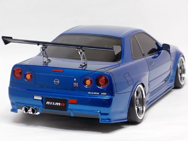 タミヤ R34 GT-R 塗装済完成ボディ メタリックブルー／ガンメタル