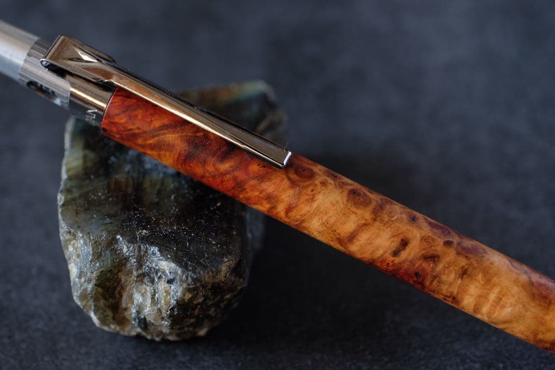 PG5木軸カスタム0229　高村杢工房 製図用シャープペンシル　花梨瘤