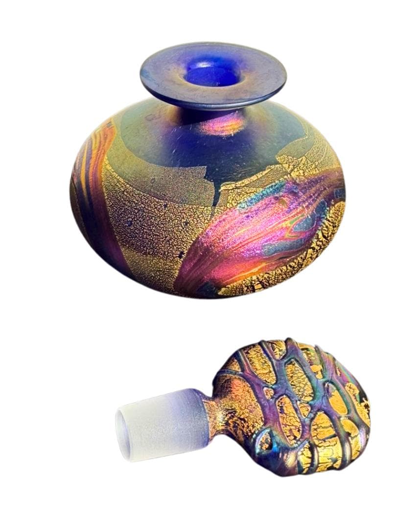 アイル・オブ・ワイトグラス Vintage 金彩吹き パフューム ボトル