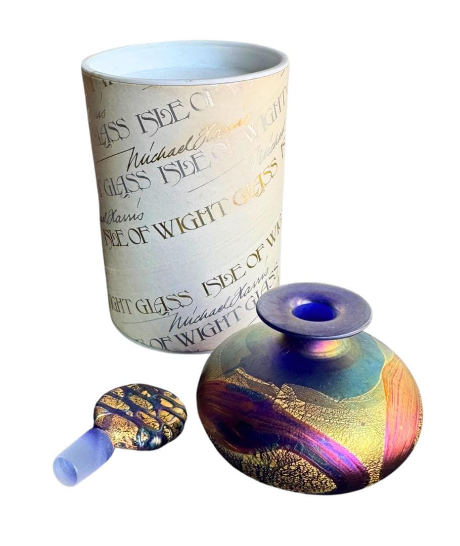 アイル・オブ・ワイトグラス Vintage 金彩吹き パフューム ボトル