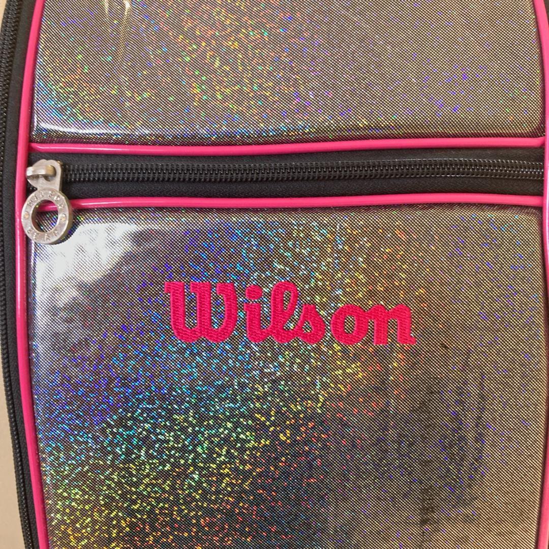 【みさこ】ウィルソン ゴルフ キャディバッグ シルバーラメ ピンク ハート
