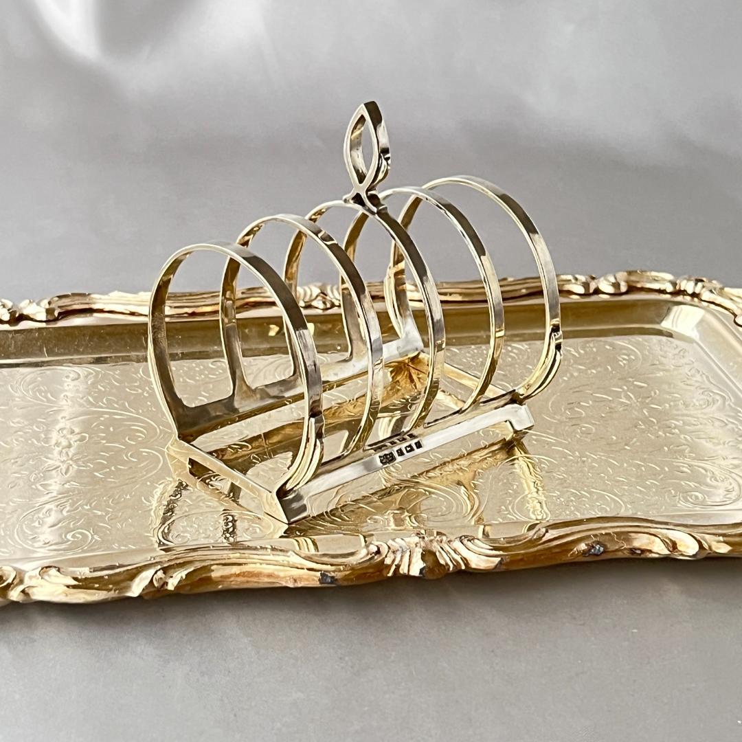 【MAPPIN & WEBB】 アール・デコのトーストラック【純銀】マッピン